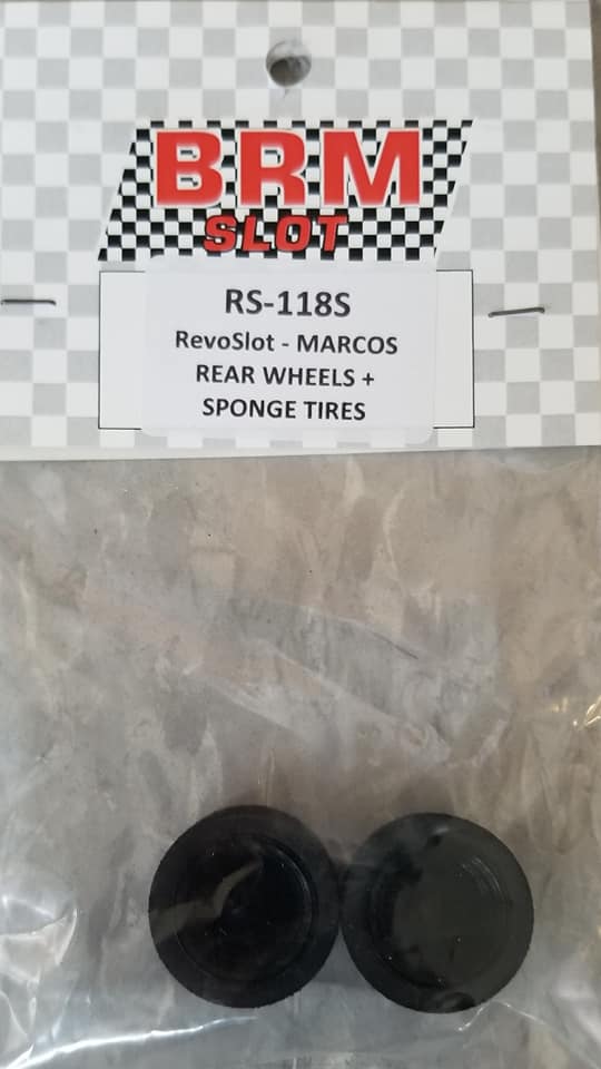RS-118S RevoSlot Marcos Rear Wheels "WIDE" + sponge tires X2